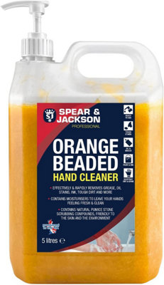 Spear & Jackson Orange Beaded Hand Cleaner 5L With Moisturiser