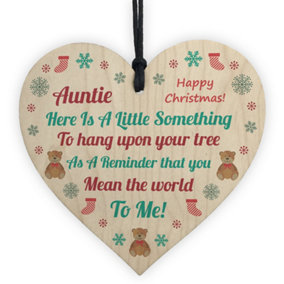 Special Christmas Gift For Auntie From Niece Nephew Wood Hanging Decoration