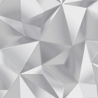 Spectrum Geometric Triangles Wallpaper Grey / Silver Debona 5020