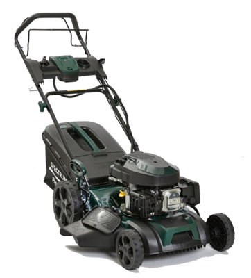 Spectrum TG46SE 3 in 1 Self Propelled Petrol Lawnmower with Electric Start DIY at B Q