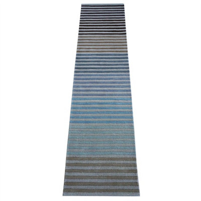 Spectrum Winter Modern Wool Striped Runner Rugs in Multi - 60x230cm