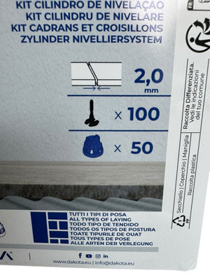 Speed Level Kit - 100 disposable linear screws and 50 leveling ...