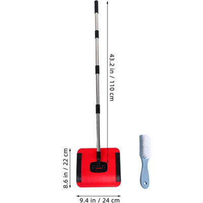 Speedsweep Carpet Sweeper, Manual with Wide Cleaning Path