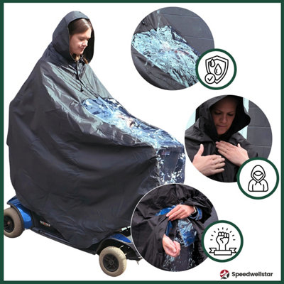 Staveley Mobility Scooter Cape | Unisex Waterproof Rain Poncho Cover