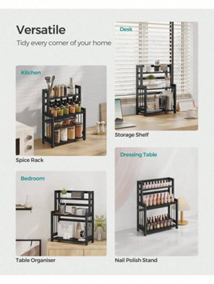 Spice Rack, 3-Tier Countertop Storage Shelf, Desktop Organiser With ...