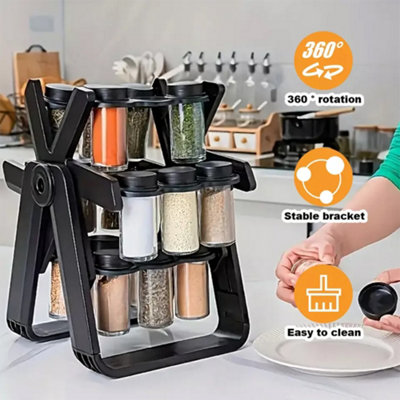 Spice Rack 360 Degrees Rotating Ferris Wheel Spice Rack Seasoning Rack ...