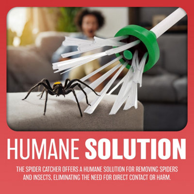 Spider Catcher - Humane Fun Friendly Insects Bugs 2ft Reach Home Grabber Trap Home Office Bedroom - 4