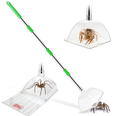 Spider Catcher Pick Up Tool Humane Long Handle 81 CM Reach Crawling ...