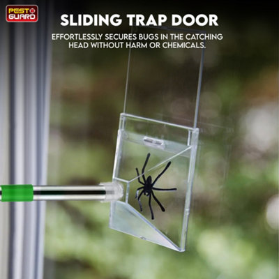 Spider Catcher Pick Up Tool Humane Long Handle 81 CM Reach Crawling ...