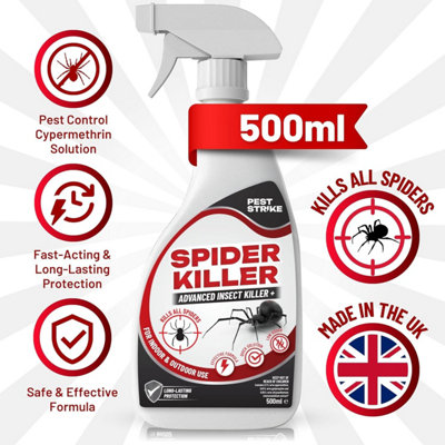 Spider Killer Spray - 500ml- Long-Lasting, Odourless, Fast Acting for ...