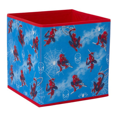 Spider-Man Cube Storage Box (Pack of 2) Red/Blue (One Size)