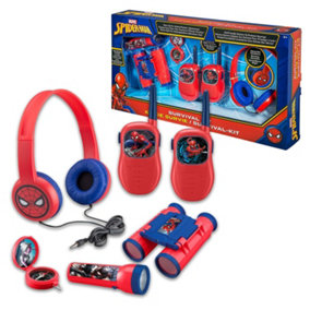 Spider-Man Gift Box inc Headphones, Walkie Talkies, Binoculars, Torch & Compass