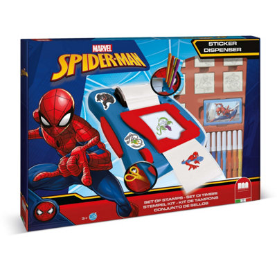 Spider-Man Sticker Machine by Multiprint - Kids Craft & Stationery Set