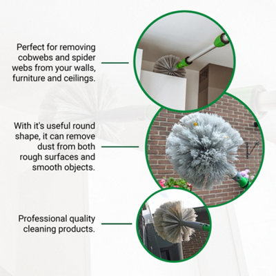 Spider Web & Cobweb Duster Brush - Inside or Outside - Fits Telescopic Poles - Cleaning by UNGER - 4