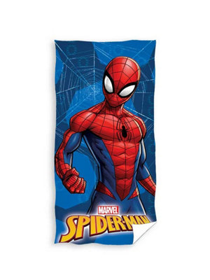 Spiderman Action 100% Cotton Towel 140x70cm for Bathroom, Sport, Beach Multicolour Price Comparisons | Compare The Build