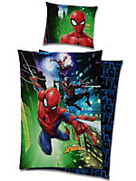 Spiderman City 100% Cotton Single Duvet Cover Set - European Size