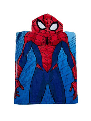 Spiderman Spider City Hooded Towel Poncho