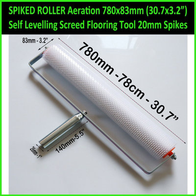 GLEAVI Screed Spiked Roller With Ergonomic Handle – Vent Spike Roller For Epoxy Floor Paint, Self-Leveling Concrete, And Bubble Removal