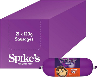 Spikes Hedgehog Food Meaty Feast 120g Sausage