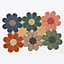 Spinnigfields 120x170cm Mutli Color Flower Shaped Jute Rug