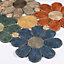 Spinnigfields 120x170cm Mutli Color Flower Shaped Jute Rug