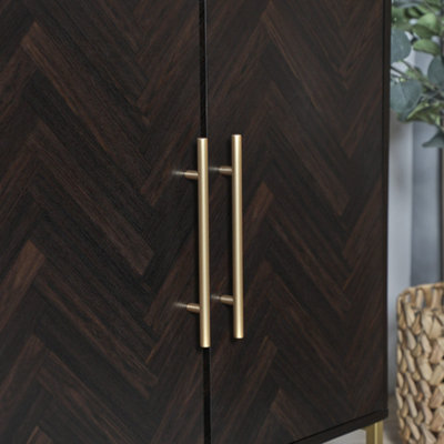 Dark wood cabinet living room discount