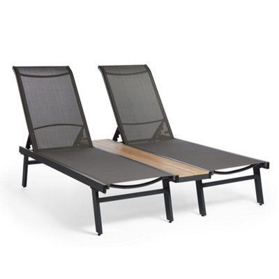 Double folding sun deals lounger