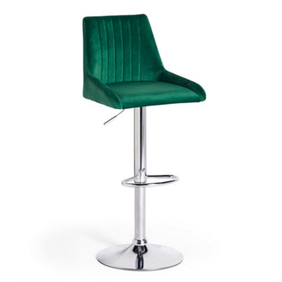 Spinningfield Kitchen Bar Stool, Green Velvet Breakfast Bar Stool, Gas