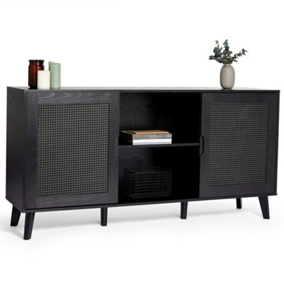 Black shop rattan cupboard