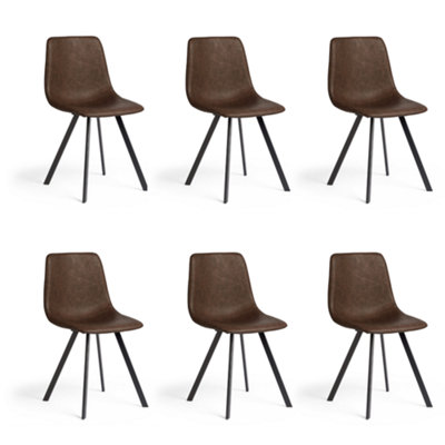 Dining chairs with dark deals brown legs