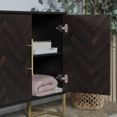 Black credenza 2024 with drawers