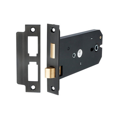 SPIRA BRASS 3 Lever Horizontal Bathroom Lock 6