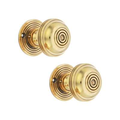 SPIRA BRASS Bloxwich 50mm Rim/Mortice Door Knob Aged Brass