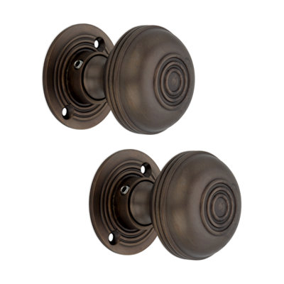 SPIRA BRASS Bloxwich 50mm Rim/Mortice Door Knob Aged Bronze