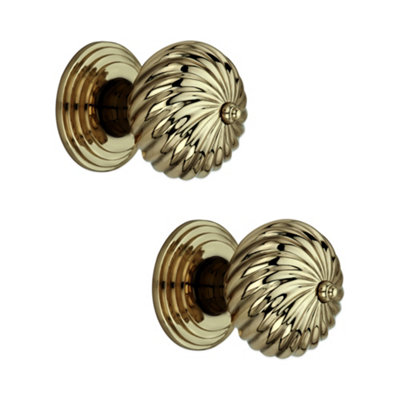 SPIRA BRASS Burcot Mortice Door Knob Aged Brass