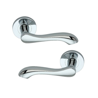 SPIRA BRASS Camila Lever Door Handle Polished Chrome