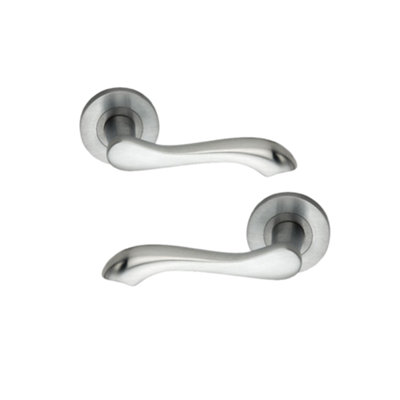 SPIRA BRASS Camila Lever Door Handle Satin Chrome