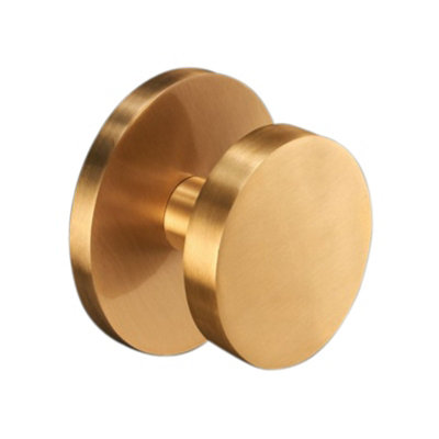 SPIRA BRASS Circle Centre Door Knob Satin Brass