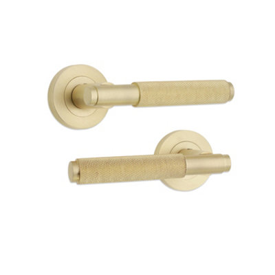 SPIRA BRASS Connaught Lever on Rose Satin Brass