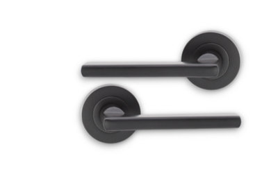 SPIRA BRASS Drox Lever Door Handle Matt Black