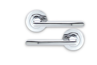 SPIRA BRASS Drox Lever Door Handle Polished Chrome
