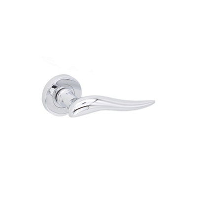 SPIRA BRASS Flavia Lever Door Handle Polished Chrome