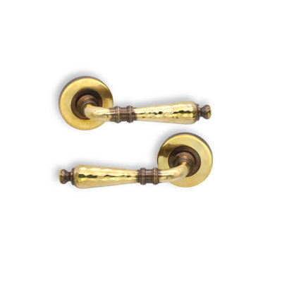 SPIRA BRASS Hammered Hazel Lever on Rose Aged Brass