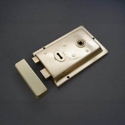 SPIRA BRASS Iron Rim Lock - Fluted Electro Brass