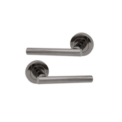 SPIRA BRASS Jura Lever Door Handle Black Nickel