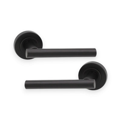 SPIRA BRASS Jura Lever Door Handle Matt Black