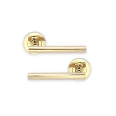 SPIRA BRASS Jura Lever Door Handle PVD Brass