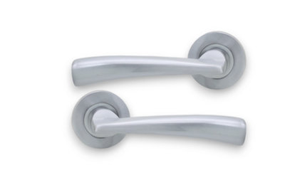 SPIRA BRASS Lego Lever Door Handle Satin Chrome