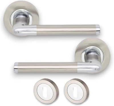 SPIRA BRASS Madrid Lever Door Handle Dual Tone