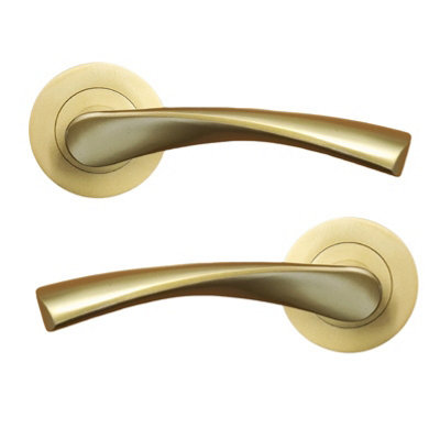 SPIRA BRASS Mercury Lever Door Handle Satin Brass